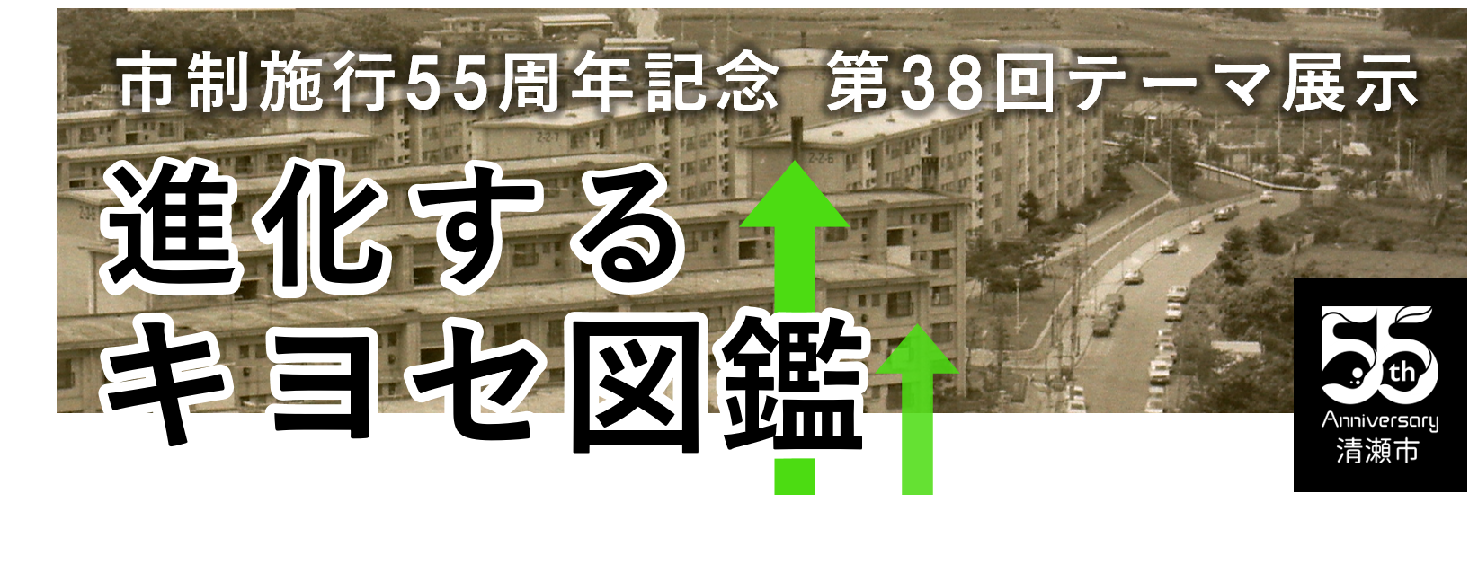 第38回テーマ展示 「市制施行55周年記念　進化するキヨセ図鑑」