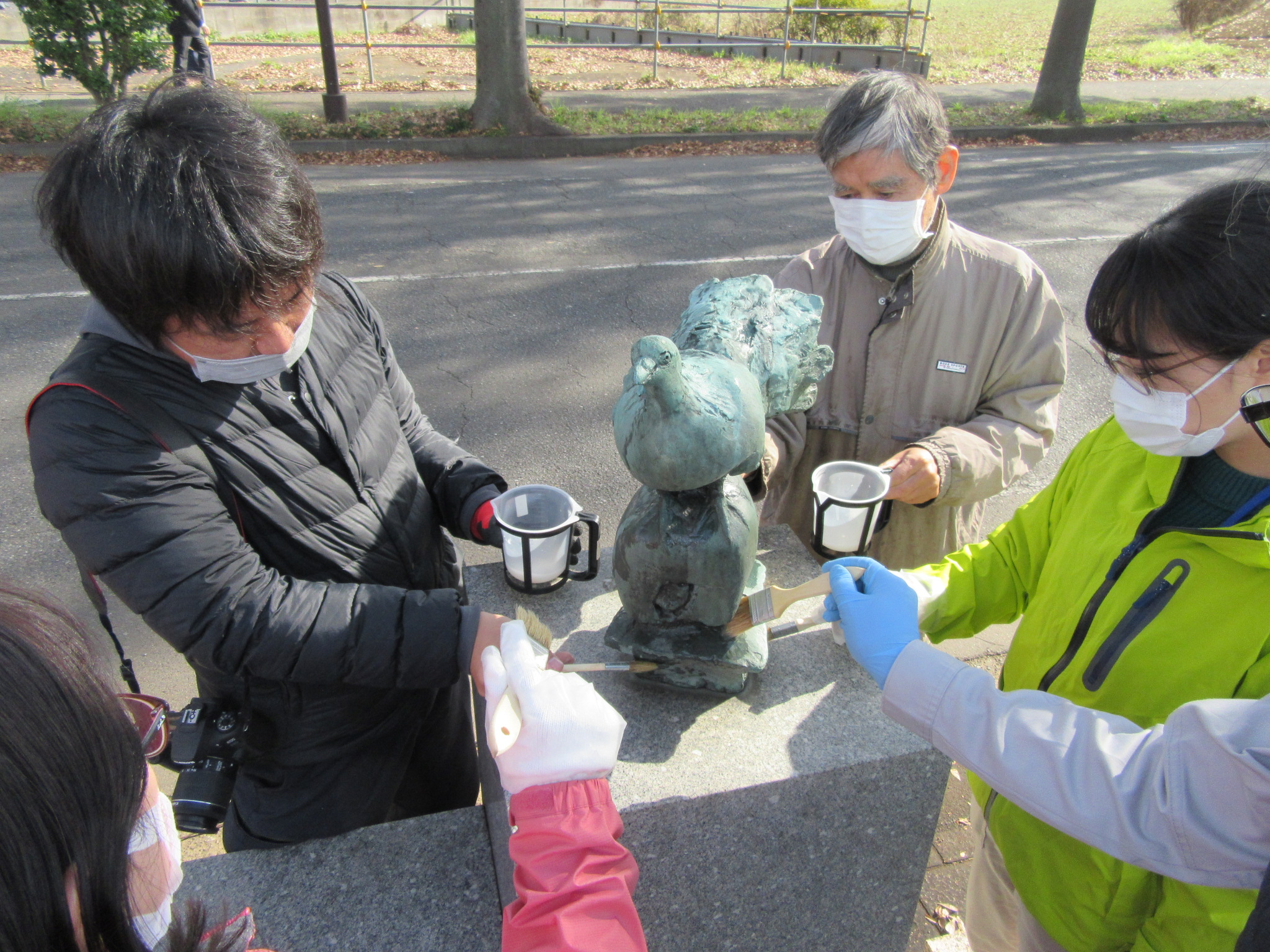 彫刻ピカピカ！お手入れ体験