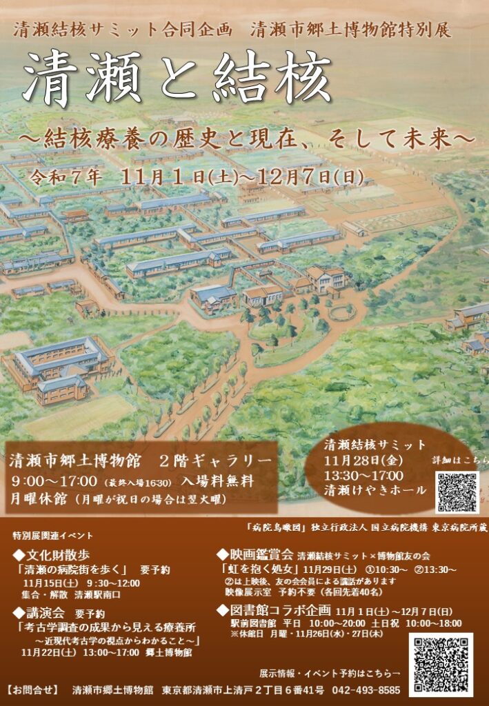 清瀬市郷土博物館特別展「清瀬と結核～結核療養の歴史と現在、そして